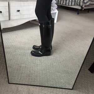 Hunter Glossy Black Winter Boots
